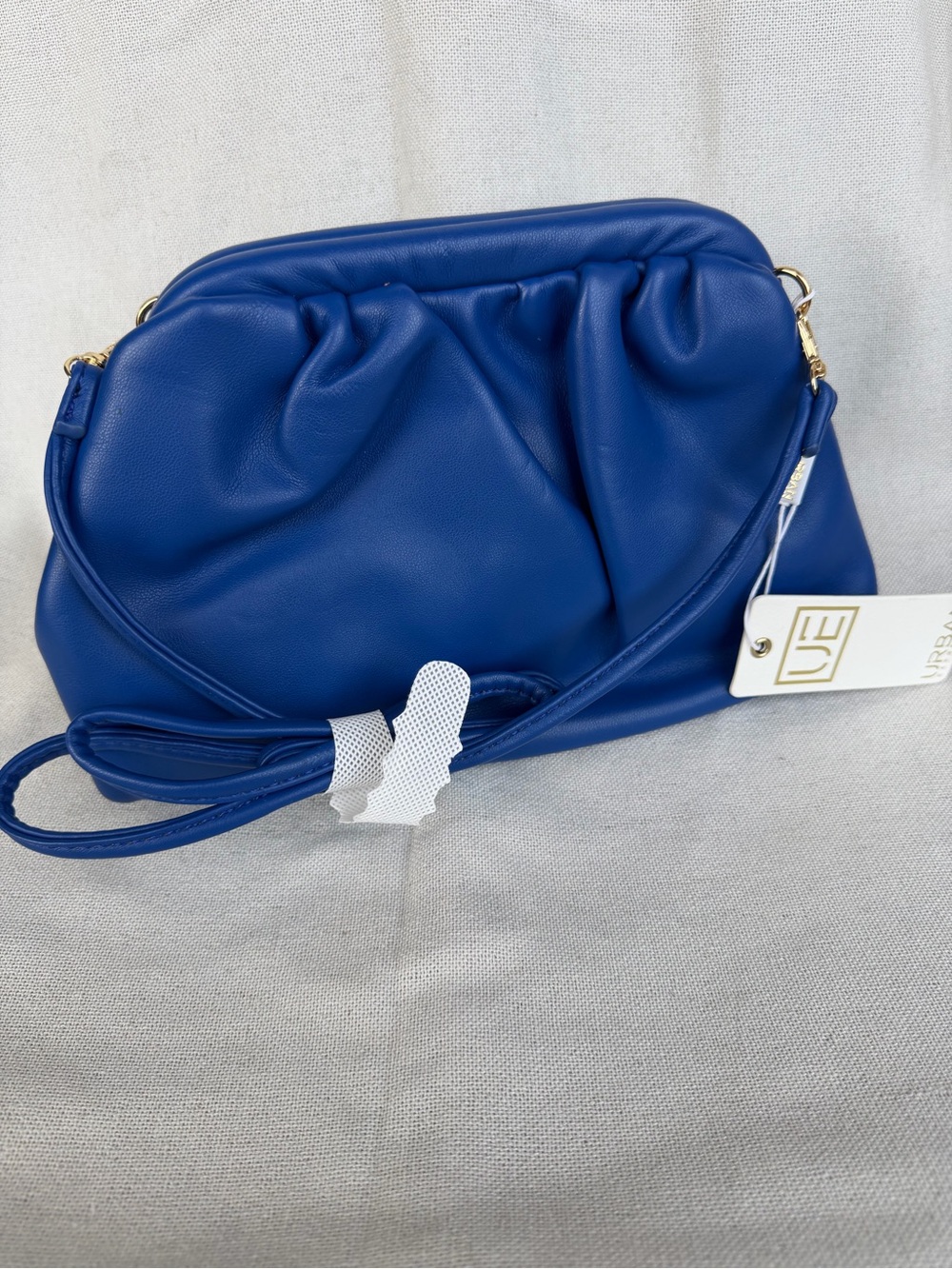 Royal Blue Soft Ruched Crossbody Bag
